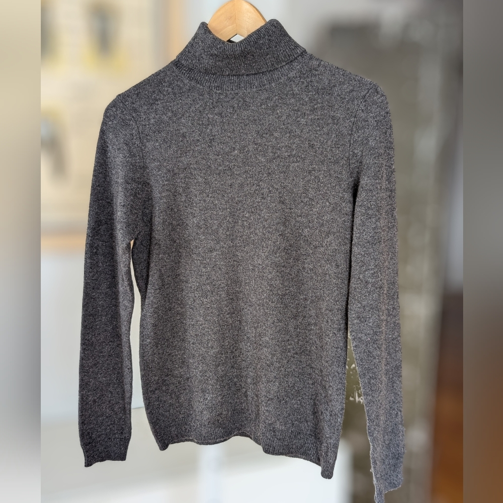 Gray Cashmere Turtleneck Sweater PM